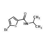 结构式 CAS# 908494-87-1, 5-溴-N-异丙基-2-噻吩甲酰胺