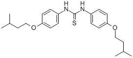 结构式 CAS# 910-86-1, N,N'-二[4-(3-甲基丁氧基)苯基]-硫脲