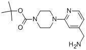 结构式 CAS# 910036-87-2, 4-[4-(氨基甲基)-2-吡啶基]-1-哌嗪羧酸叔丁酯