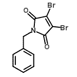 structure of CAS# 91026-00-5, 1-Benzyl-3,4-dibromo-1H-pyrrole-2,5-dione;1-benzyl-3,4-dibromo-2,5-dihydro-1H-pyrrole-2,5-dione;1-Benzyl-3,4-dibromo-pyrrole-2,5-dione;3,4-dibromo-2,5-dihydro-1-benzyl-1H-pyrrole-2,5-dione