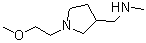 structure of CAS# 910442-18-1, 1-[1-(2-Methoxyethyl)-3-pyrrolidinyl]-N-methylmethanamine;[1-(2-methoxyethyl)-3-pyrrolidinyl]-N-methyl methanamine;[1-(2-methoxyethyl)-3-pyrrolidinyl]-N-methylmethanamine;[1-(2-Methoxy-ethyl)-pyrrolidin-3-ylmethyl]-methyl-amine