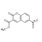 结构式 CAS# 91059-67-5, 甲基6-硝基-2-氧代-2H-苯并吡喃-3-羧酸酯