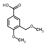 structure of CAS# 91061-77-7, 4-Methoxy-3-(methoxymethyl)benzoic acid;MFCD02856325