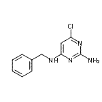 structure of CAS# 91066-67-0, N<sup>4</sup>-Benzyl-6-chloro-2,4-pyrimidinediamine;(2-amino-6-chloropyrimidin-4-yl)benzylamine;2,4-pyrimidinediamine, 6-chloro-N<sup>4</sup>(phenylmethyl);4-N-benzyl-6-chloropyrimidine-2,4-diamine