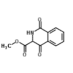 结构式 CAS# 91092-92-1, 甲基1,4-二氧代-1,2,3,4-四氢-3-异喹啉羧酸酯
