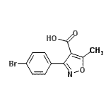 结构式 CAS# 91182-58-0, 3-(4-溴苯基)-5-甲基-1,2-恶唑-4-羧酸
