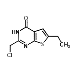 结构式 CAS# 91225-68-2, 2-(氯甲基)-6-乙基噻吩并[2,3-d]嘧啶-4(3H)-酮