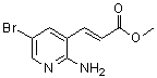 structure of CAS# 912760-74-8, Methyl (2E)-3-(2-amino-5-bromo-3-pyridinyl)acrylate;3-(2-Amino-5-bromo-pyridin-3-yl)-acrylic acid methyl ester;3-(2-Amino-5-bromo-pyridin-3-yl)-acrylic acidmethyl ester;MFCD07781129