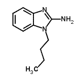 结构式 CAS# 91337-45-0, 1-丁基-1H-苯并咪唑-2-胺