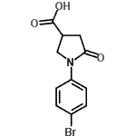 结构式 CAS# 91348-51-5, 1-(4-溴苯基)-5-氧代-3-吡咯烷羧酸