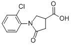 结构式 CAS# 91349-19-8, 1-(2-氯苯基)-5-氧代吡咯烷-3-羧酸