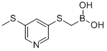 structure of CAS# 913835-66-2, 5-(Methylthio)Pyridin-3-Ylthiomethylboronic Acid;5-(Methylthio)Pyridin-3-Ylthiomethylboronic Acid 95%;5-(METHYLTHIO)PYRIDIN-3-YLTHIOMETHYLBORONIC ACID 95;(5-Methylthio-3-Pyridylthio)Methylboronic Acid, 95%