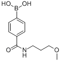structure of CAS# 913835-85-5, B-[4-[[(3-Methoxypropyl)Amino]Carbonyl]Phenyl]-Boronic Acid;4-(3-Methoxypropylcarbamoyl)Benzeneboronic Acid 98%;4-(3-Methoxypropylcarbamoyl)Benzeneboronic Acid;4-(3-METHOXYPROPYLCARBAMOYL)PHENYLBORONIC ACID