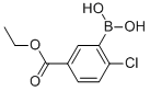 structure of CAS# 913835-93-5, 3-Borono-4-Chloro-Benzoic Acid 1-Ethyl Ester;2-Chloro-5-(Ethoxycarbonyl)Benzeneboronic Acid 98%;2-CHLORO-5-(ETHOXYCARBONYL)BENZENEBORONIC ACID 98;2-CHLORO-5-(ETHOXYCARBONYL)BENZENEBORONIC ACID