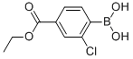 structure of CAS# 913835-94-6, 4-Borono-3-Chloro-Benzoic Acid 1-Ethyl Ester;2-Chloro-4-(Ethoxycarbonyl)Benzeneboronic Acid 98%;2-CHLORO-4-(ETHOXYCARBONYL)BENZENEBORONIC ACID 98;2-CHLORO-4-(ETHOXYCARBONYL)BENZENEBORONIC ACID