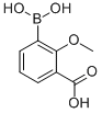 structure of CAS# 913836-10-9, 3-Borono-2-Methoxy-Benzoic Acid;3-Carboxy-2-Methoxybenzeneboronic Acid 98%;3-Carboxy-2-Methoxybenzeneboronic Acid;3-CARBOXY-2-METHOXYPHENYLBORONIC ACID
