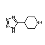 结构式 CAS# 91419-60-2, 4-(1H-四唑-5-基)哌啶