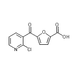 structure of CAS# 914203-45-5, 5-[(2-Chloro-3-pyridinyl)carbonyl]-2-furoic acid;5-(2-Chloronicotinoyl)-2-furoic acid