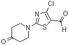 结构式 CAS# 914348-62-2, 4-氯-2-(4-氧代-哌啶基)-5-噻唑甲醛