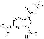structure of CAS# 914349-06-7, 3-Formyl-5-Nitro-1H-Indole-1-carboxylic Acid 1,1-Dimethylethyl Ester;3-Formyl-5-Nitro-1H-Indole, N-BOC Protected, Tert-Butyl 3-Formyl-5-Nitro-1H-Indole-1-Carboxylate, 1-(Tert-Butoxycarbonyl)-3-Formyl-5-Nitro-1H-Indole;3-FORMYL-5-NITROINDOLE-1-CARBOXYLIC ACID TERT-BUTYL ESTER;5-Nitro-1H-Indole-3-Carboxaldehyde, N-BOC Protected 98%