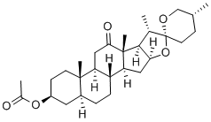 structure of CAS# 915-35-5, (3beta,5alpha,25R)-3-(Acetyloxy)-Spirostan-12-One;5.Alpha.-Spirostan-12-One, 3.Beta.-Hydroxy-, Acetate, (25R)-;Hecogenin, Acetate;Hecogenin Acetate