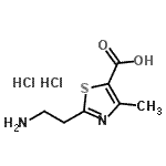 结构式 CAS# 915921-10-7, 2-(2-氨基乙基)-4-甲基-噻唑-5-羧酸二盐酸盐