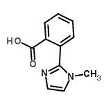 结构式 CAS# 915922-05-3, 2-(1-甲基-1H-咪唑-2-基)苯甲酸
