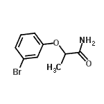 structure of CAS# 915923-02-3, 2-(3-Bromophenoxy)propanamide;2-(3-Bromophenoxy)propanamide;MFCD08569898