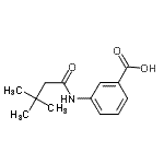结构式 CAS# 915923-42-1, 3-[(3,3-二甲基丁酰基)氨基]苯甲酸