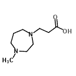 结构式 CAS# 915923-47-6, 3-(4-甲基-1,4-二氮杂环庚-1-基)丙酸