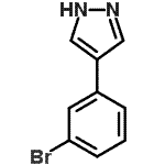结构式 CAS# 916792-28-4, 4-(3-溴苯基)-1H-吡唑