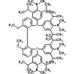 structure of CAS# 919338-66-2, 4,4',4'',4'''-[(6,6'-Dimethoxy-2,2'-biphenyldiyl)diphosphinetriyl]tetrakis(2,6-diisopropyl-N,N-dimethylaniline);