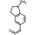 structure of CAS# 921938-71-8, 5-Isocyanato-1-methylindoline;1-methylindolin-5-isocyanate;1-Methylindolin-5-yl isocyanate;5-Isocyanato-1-methylindoline