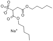 structure of CAS# 922-80-5, 2-Sulfo-Butanedioic Acid 1,4-Dipentyl Ester Sodium Salt (1:1);Sodium 1,4-Dioxo-1,4-Dipentoxy-Butane-2-Sulfonate;Sodium 1,4-Diamoxy-1,4-Diketo-Butane-2-Sulfonate;1,4-Dipentylsulfobutanedioic Acid, Sodium Salt