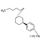 结构式 CAS# 92444-14-9, 1-(反式-4-己基环己基)-4-异硫氰酸基苯