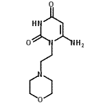 structure of CAS# 924834-96-8, 6-Amino-1-[2-(4-morpholinyl)ethyl]-2,4(1H,3H)-pyrimidinedione;2,4(1H,3H<wbr>)-pyrimid<wbr>inedione,<wbr> 6-amino-<wbr>1-[2-(4-m<wbr>orpholiny<wbr>l)ethyl];6-amino-1<wbr>-(2-morph<wbr>olin-4-yl<wbr>ethyl)-1,<wbr>3-dihydro<wbr>pyrimidin<wbr>e-2,4-dio<wbr>ne;6-Amino-1-(2-morpholin-4-yl-ethyl)-1H-pyrimidine-2,4-dione