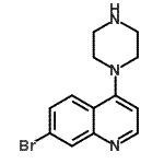 结构式 CAS# 927800-44-0, 7-溴-4-(1-哌嗪基)喹啉