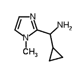 结构式 CAS# 927986-30-9, 1-环丙基-1-(1-甲基-1H-咪唑-2-基)甲胺