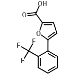 结构式 CAS# 92973-24-5, 5-[2-(三氟甲基)苯基]-2-糠酸