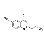 structure of CAS# 930570-37-9, 4-Chloro-2-propyl-6-quinolinecarbonitrile