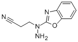structure of CAS# 93794-06-0, 3-(1-(2-Benzoxazolyl)Hydrazino)Propanenitrile;3-(Amino-(1,3-Benzoxazol-2-Yl)Amino)Propionitrile;3-(1-(2-Benzoxazolyl)Hydrazino)Propanenitrile;3-Bhpn