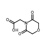 结构式 CAS# 938459-18-8, (3,5-二氧代-4-吗啉基)乙酸