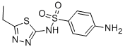 structure of CAS# 94-19-9, Sulfaethidole;4-Amino-N-(5-Ethyl-1,3,4-Thiadiazol-2-Yl)Benzenesulfonamide Monosodium Salt;Benzenesulfonamide, 4-Amino-N-(5-Ethyl-1,3,4-Thiadiazol-2-Yl)-, Monosodium Salt