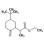 CAS#: 94022-65-8， Ethyl 2-[5-(2-methyl-2-propanyl)-2-oxocyclohexyl]propanoate