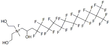 CAS 登录号：94159-76-9， 双(2-羟基乙基)甲基[4,4,5,5,6,6,7,7,8,8,9,9,10,10,11,11,12,12,13,13,14,15,15,15-二十四氟-2-羟基-14-(三氟甲基)十五烷基]铵碘化物