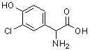 structure of CAS# 943-31-7, Amino(3-chloro-4-hydroxyphenyl)acetic acid;AMINO-(3-CHLORO-4-HYDROXY-PHENYL)-ACETICACID