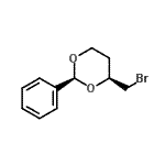 structure of CAS# 94340-00-8, (2S,4S)-4-(Bromomethyl)-2-phenyl-1,3-dioxane;(2S,4S)-(+)-4-BROMOMETHYL-2-PHENYL-1,3-DIOXANE;(2S,4S)-4-(bromomethyl)-2-phenyl-1,3-dioxane;(2S,4S)-4-Bromomethyl-2-phenyl-1,3-dioxane