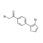 结构式 CAS# 944450-89-9, 2-溴-1-[4-(3-溴-2-噻吩基)苯基]乙酮