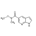 structure of CAS# 944936-49-6, N-Methoxy-N-methyl-1H-pyrrolo[2,3-b]pyridine-5-carboxamide;1H-Pyrrol<wbr>o[2,3-b]p<wbr>yridine-5<wbr>-carboxyl<wbr>ic acid m<wbr>ethoxy-me<wbr>thyl-amide;1H-Pyrrol<wbr>o[2,3-b]p<wbr>yridine-5<wbr>-carboxyl<wbr>ic acidme<wbr>thoxy-met<wbr>hyl-amide;1H-PYRROL<wbr>O[2,3-B]P<wbr>YRIDINE-5<wbr>-CARBOXYL<wbr>ICACIDMET<wbr>HOXY-METH<wbr>YL-AMIDE