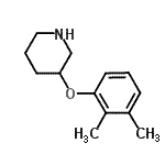 结构式 CAS# 946681-02-3, 3-(2,3-二甲基苯氧基)哌啶